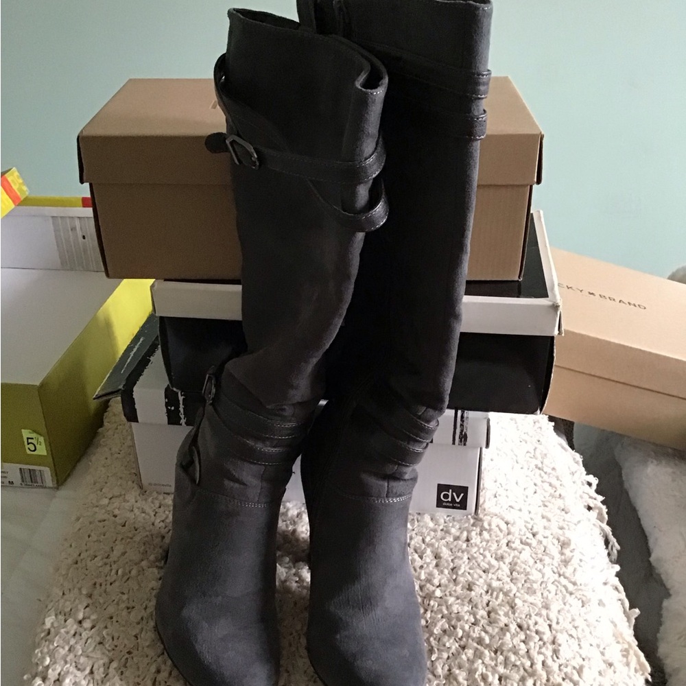 Bass Gray Knee-High Boots